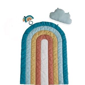 Colorful Rainbow Play Mat with Cloud Pillow itzy ritzy tummy time